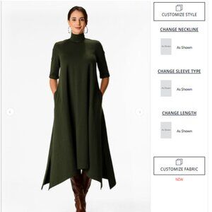 ✨ eShakti Asymmetric Hem Cotton Knit Shift Dress (Style CL0071183) ✨